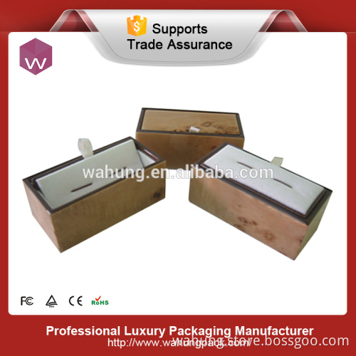 China factory cheap cufflink box for packing (WH-1920-2)